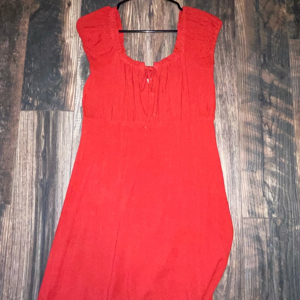Red dress canvas material size small